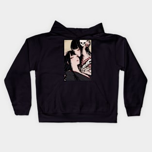 Geisha and skull 8002 Kids Hoodie